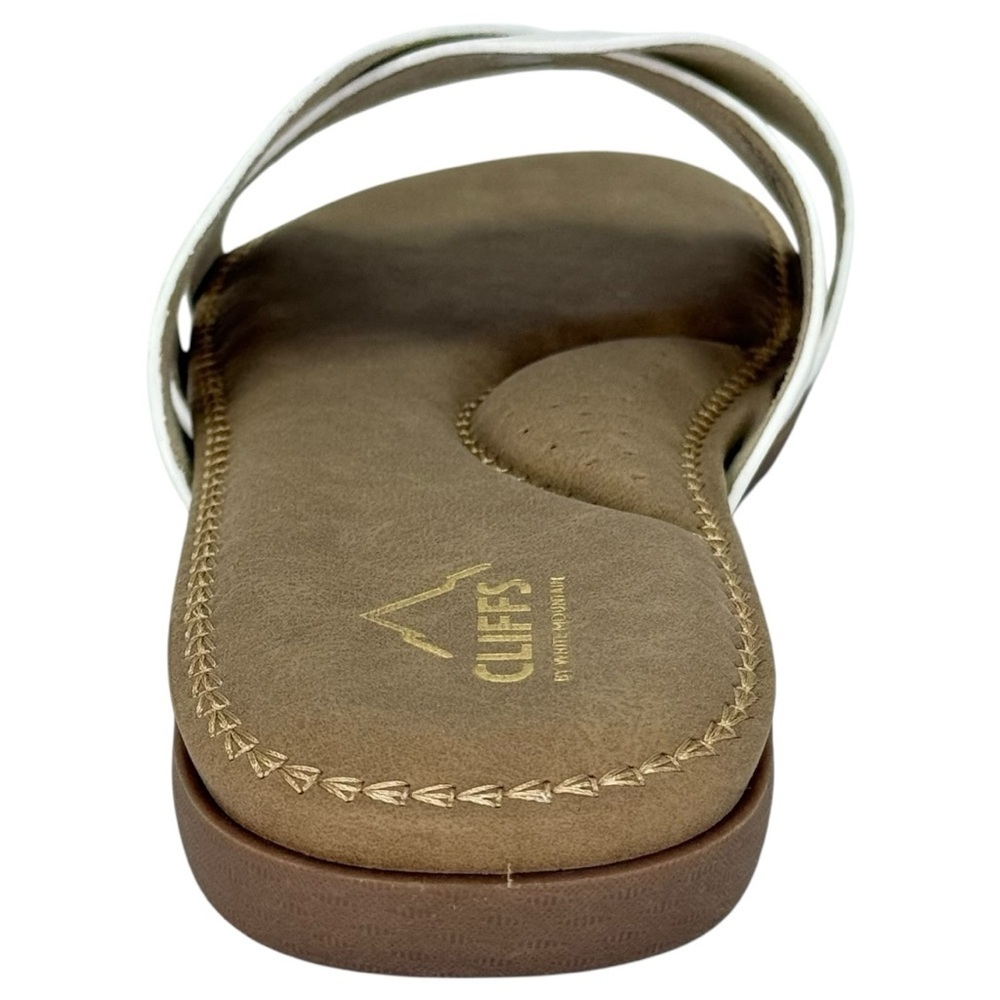 Cliffs by White Mountain Fortunate White Womens Slide Sandals Size 11M - Picture 4 of 12